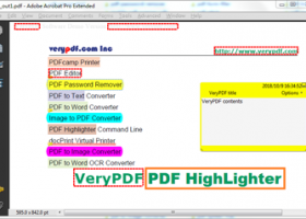 VeryPDF PDF Highlighter Command Line screenshot