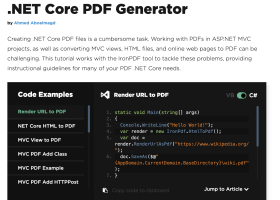 Net Core PDF Generator screenshot