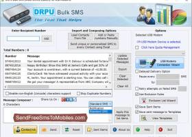 Sending SMS GSM Modem screenshot