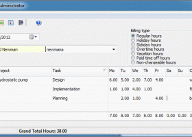 CyberMatrix Timesheets Client/Server screenshot