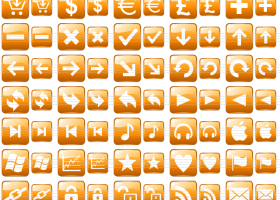 Orange Web Buttons screenshot