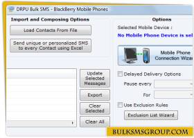 SMS BlackBerry Application screenshot