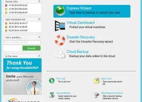 NovaBACKUP Server screenshot