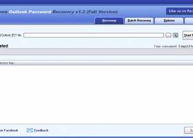DataNumen Outlook Password Recovery screenshot