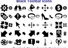 Black Toolbar Icons screenshot