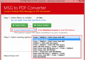 Read messages Outlook in PDF Format screenshot