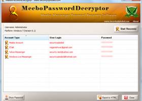 Meebo Password Decryptor screenshot
