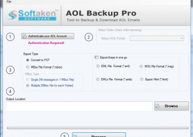 Softaken AOL Backup Pro screenshot