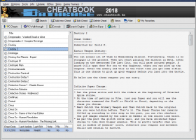 CheatBook DataBase 2018 screenshot