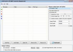 Ailt Excel to JPG BMP Converter screenshot