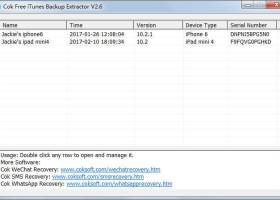 Cok Free iTunes Backup Extractor screenshot