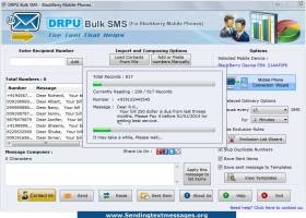 Blackberry Bulk Text Messaging Software screenshot