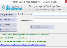 Softaken Google Apps Backup screenshot