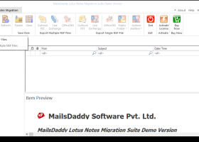 MailsDaddy Lotus Notes to Exchange Server Migration Tool screenshot