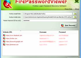 FirePasswordViewer screenshot