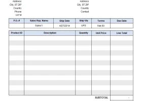 Invoice Template with Two VAT Tax Rates screenshot