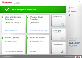 McAfee LiveSafe 30 days Trial screenshot