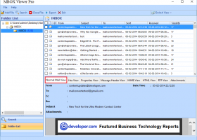 MBOX to PDF Freeware screenshot