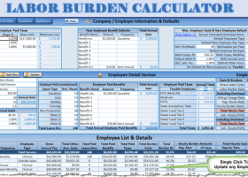 Labor Burden Calculator screenshot