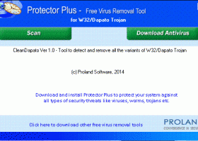 W32/Dapato Free Virus Removal Tool screenshot