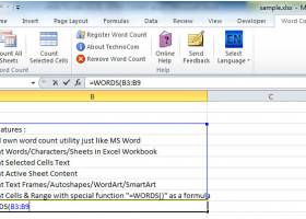 Excel Word Count screenshot