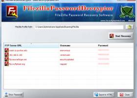 Password Decryptor for Filezilla screenshot