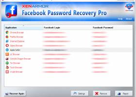 XenArmor Facebook Password Recovery Pro screenshot