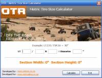 Off The Road Metric Tire Size Calculator screenshot