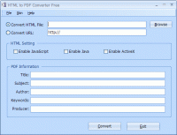 PDFArea HTML to PDF Converter Free screenshot