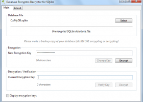 Database Encryptor/Decryptor for SQLite screenshot