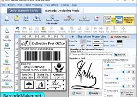 Postal Service Barcode Creator screenshot