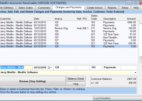 Medlin Accounts Receivable and Invoicing screenshot