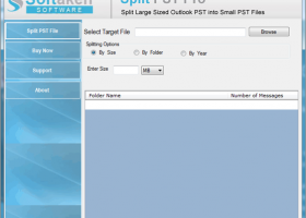 Outlook PST Split screenshot