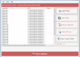 Batch PowerPoint Files Splitter screenshot