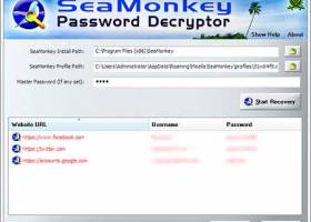 SeaMonkey Password Decryptor screenshot