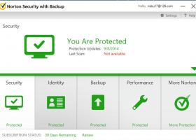 Norton Security with Backup screenshot