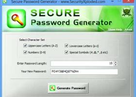 Secure Password Generator screenshot