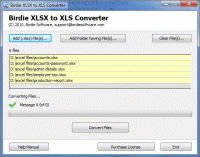 Open XLSX to XLS File screenshot