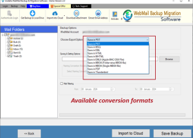 Enstella Webmail Backup Migration Tool screenshot