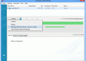 Auslogics Disk Defrag screenshot