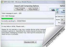 PC to Windows Mobile SMS screenshot