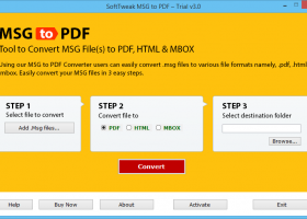 SoftTweak MSG to PDF screenshot