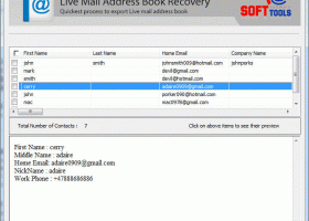 Live Mail Contacts Conversion screenshot