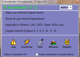 IE Accelerator screenshot
