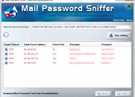 Mail Password Sniffer screenshot