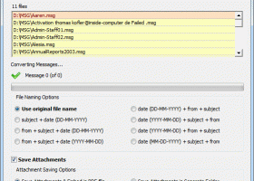 Bulk convert MSG to PDF screenshot