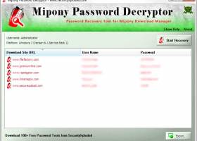 Password Decryptor for Mipony screenshot