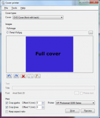 Cover Printer screenshot