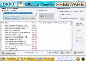 URL List Checker Application screenshot