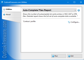 Auto-Complete Files Report for Outlook screenshot